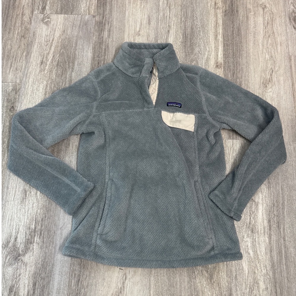 Patagonia Womens Re-Tool Snap-T‎ Fleece Pullover Grey Medium